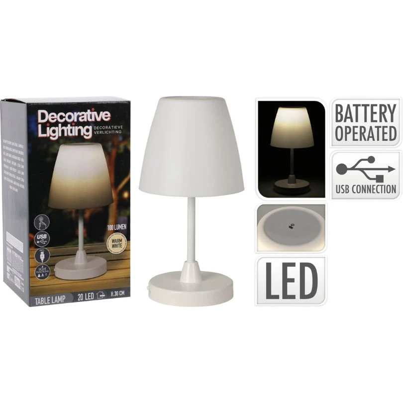 LED-Tischlampe Ø13 x H30 cm C46000510 by Koop color Vit