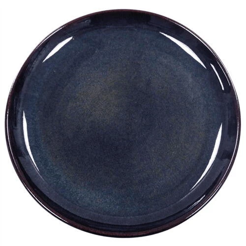 Teller 27 cm – Blaues Steingut 5010956 by stentøj color Blauw