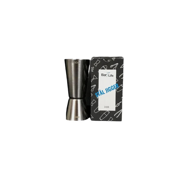 Doppel-Jigger Edelstahl gebürstet (3 / 6 cl) 019-3 by PRIME BAR color Silver