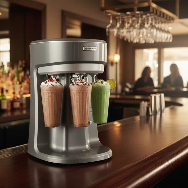 Hamilton Beach Dreifach-Getränkemixer inkl. 3 Edelstahlbecher HMD400-CE by Hamilton B color Svart