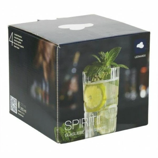 Leonardo Spiritii Wassergläser 260 ml – 4er-Set 6402  color Svart