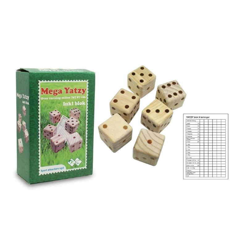HAAHR & CO Yatzy XL Gartenspiel Holz 6 Würfel 8002497 by HAAHR & CO color Svart