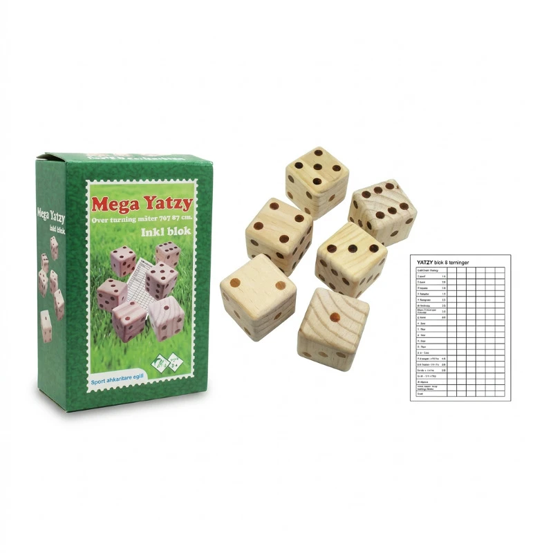 HAAHR & CO Yatzy XL Gartenspiel Holz 6 Würfel 8002497 by HAAHR & CO color Svart