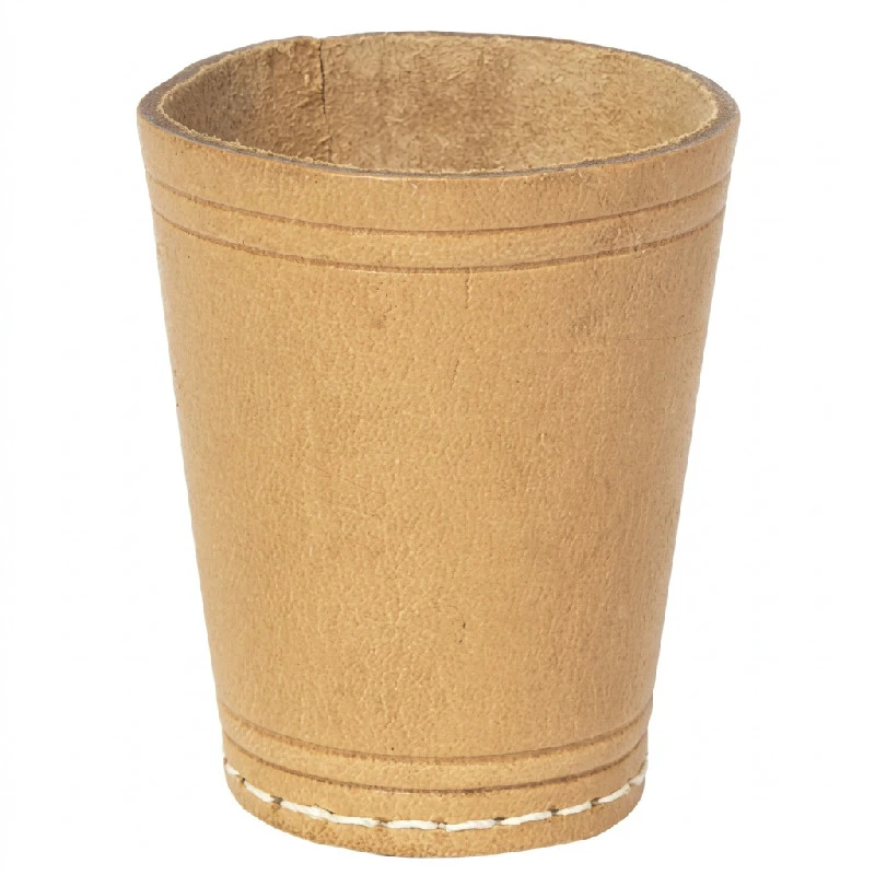 Würfelbecher aus Leder - Braun 4080167  color Svart