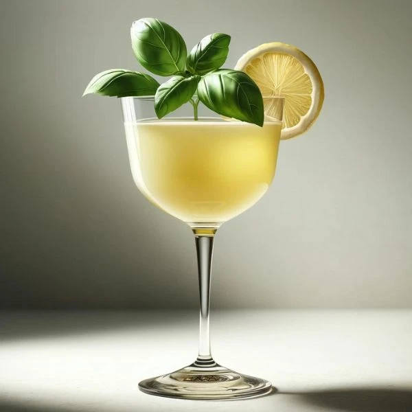 Zitronen-Basilikum-Daiquiri Cocktail Rezept
