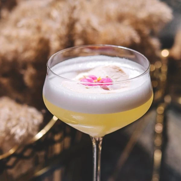  Gin und Zitronen-Cocktail mit Kakao-Bitters 