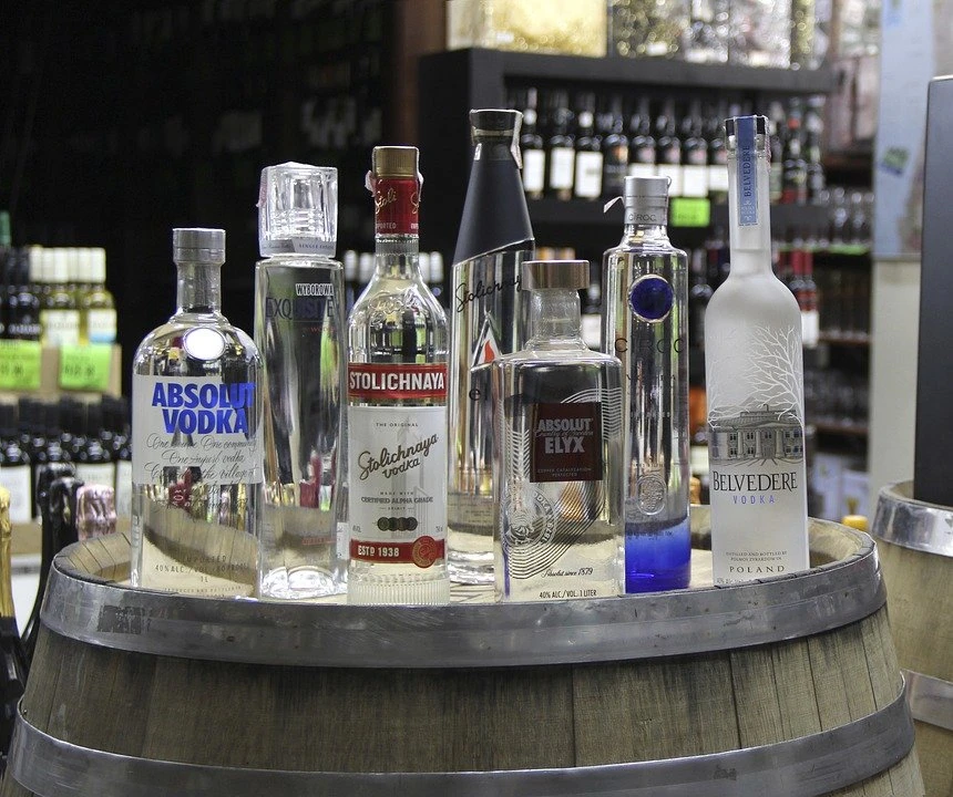 Verschiedene Wodka-Sorten